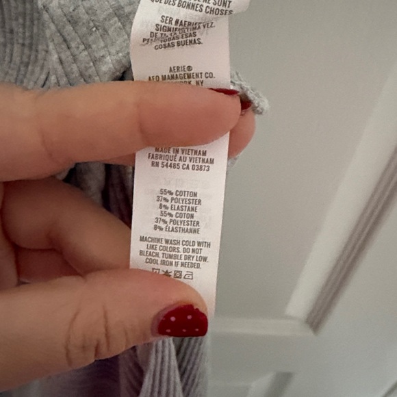 Aerie Long Sleeve Knit Tie Front Maxi Dress - Picture 6 of 6